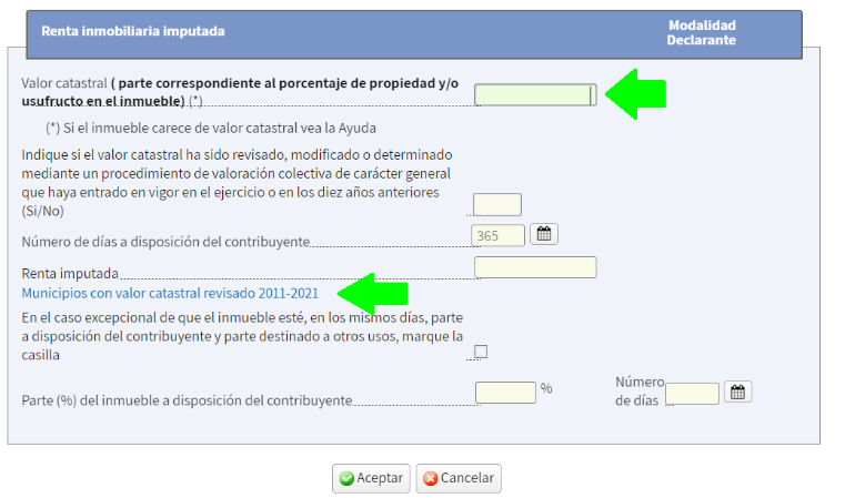 Rentas imputadas en el IRPF